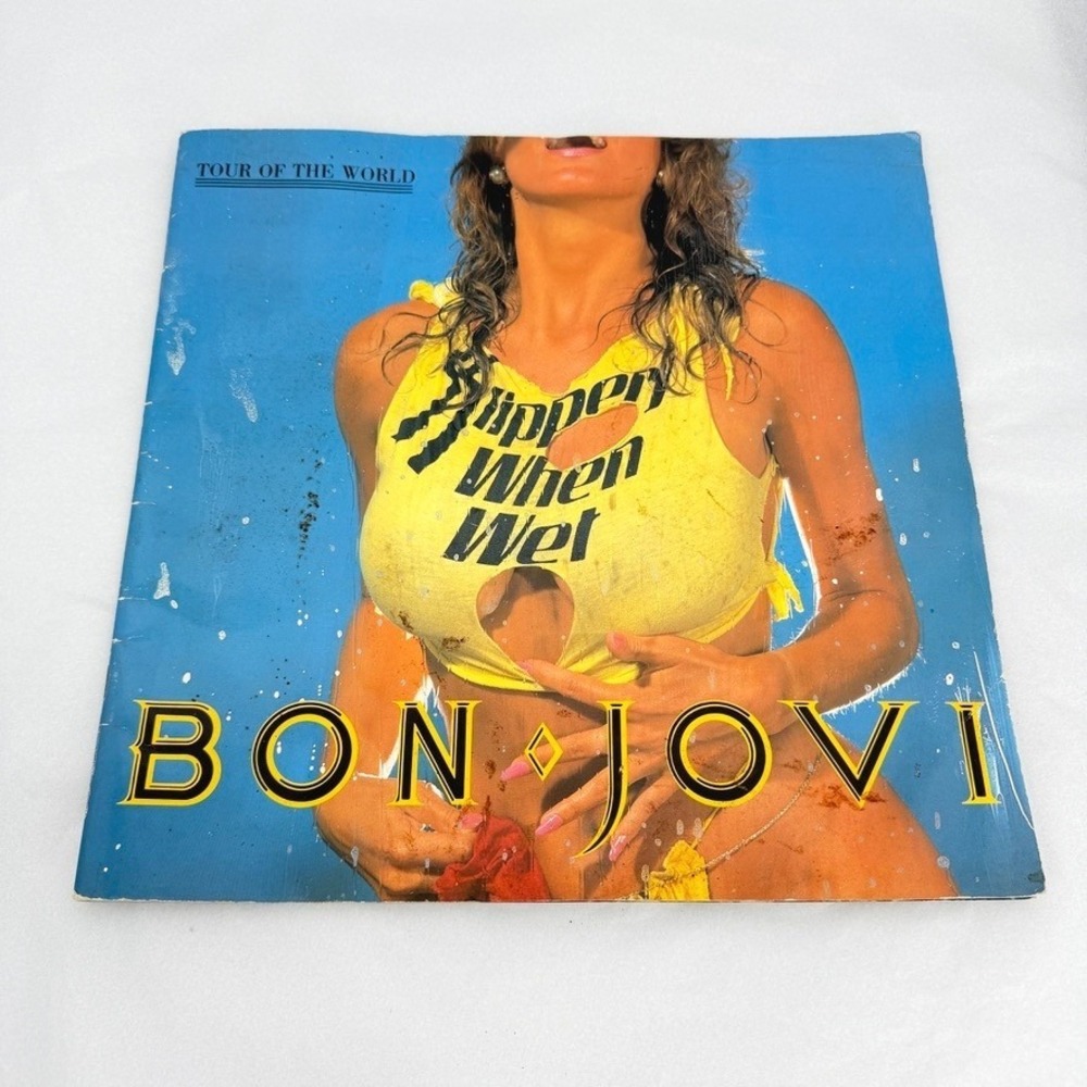 Bon Jovi 1987 Tour of the World Concert Program Slippery When Wet Tour Book VTG